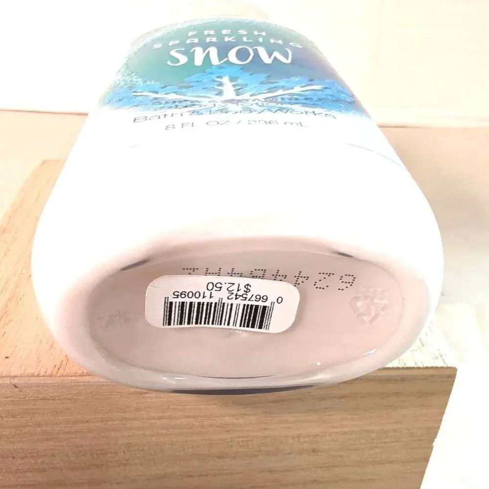 New Bath & Body Works Fresh Sparkling Snow Moisture Body Lotion Cream 8 oz